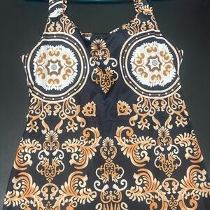 Elegant Black and Gold Women's Bodycon Dress Large NWOT